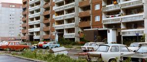 In diesem Wohnblock der Trabantenstadt Marzahn in Ost-Berlin war Susanne Albrecht als Ingrid Jäger jahrelang erfolgreich untergetaucht.