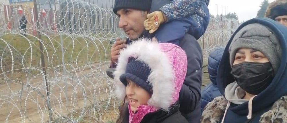 Die Familie von Sirwan C. bei der Flucht über Belarus und Polen in die EU.