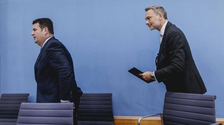 Christian Lindner FDP (r) und Hubertus Heil (l)