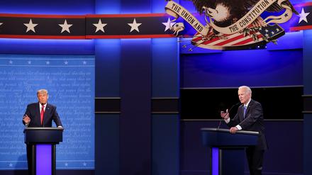 Trump und Bidenbei einem TV-Duell im Jahr 2020.
