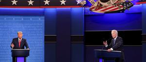 Trump und Bidenbei einem TV-Duell im Jahr 2020.