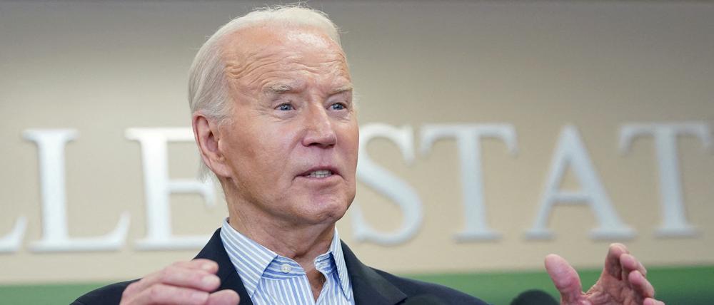 U.S. President Joe Biden speaks during his visit to the U.S.-Mexico border in Brownsville, Texas, U.S., February 29, 2024. REUTERS/Kevin Lamarque