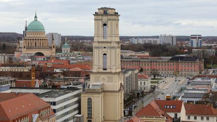 Garnisonkirche Potsdam. Kirchturm. Garnisonkirchturm Breite Strasse Potsdam.