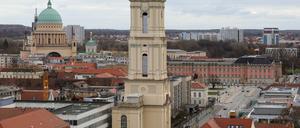 Garnisonkirche Potsdam. Kirchturm. Garnisonkirchturm Breite Strasse Potsdam.