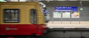 Der Bahnhof des Flughafens Berlin Brandenburg. 