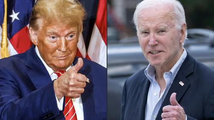 Donald Trump (l.) und Joe Biden.