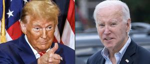 Donald Trump (l.) und Joe Biden.