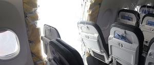 Auf dem Flug war ein Teil herausgebrochen.
