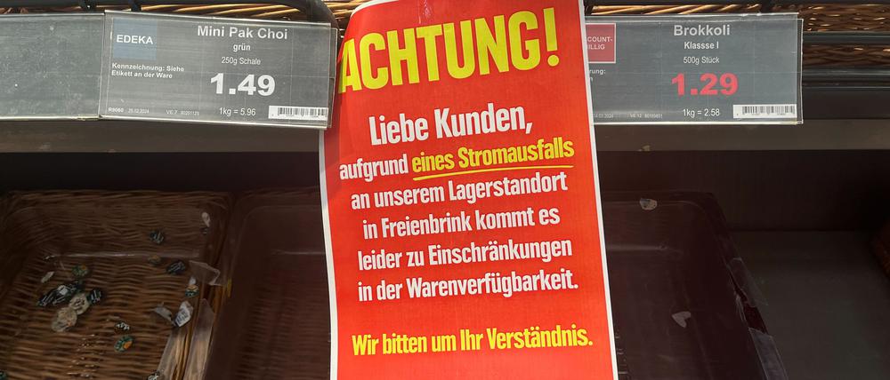 So wie hier in Pankow sieht es in zahlreichen Edeka-Supermärkten in ganz Berlin aus.