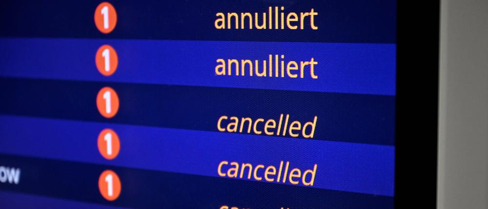 Das Bodenpersonal der Lufthansa streikte. 