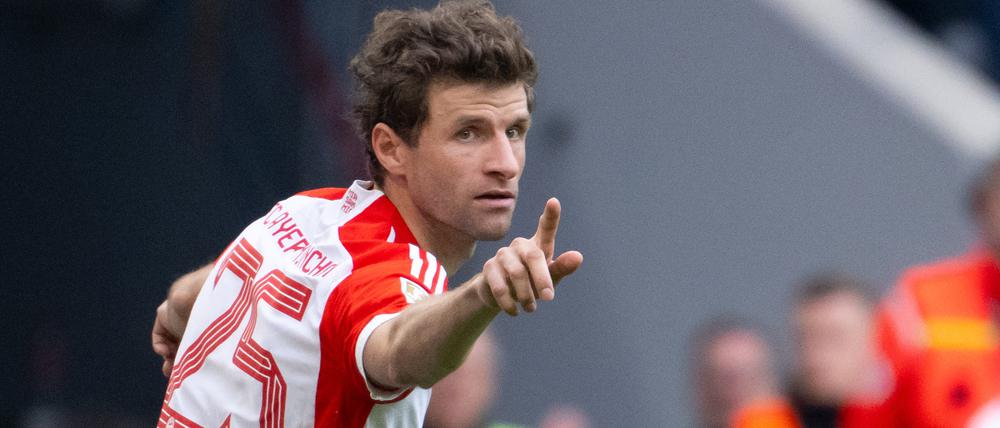 Fingerzeig. Thomas Müller gehörte beim 8:1 gegen Mainz zu den Torschützen.