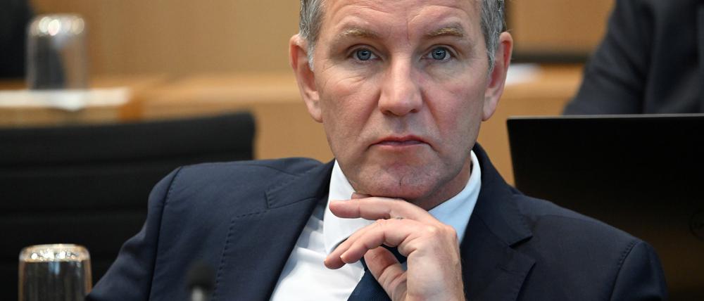 Björn Höcke, AfD-Fraktionschef, während einer Sitzung des Thüringer Landtags.