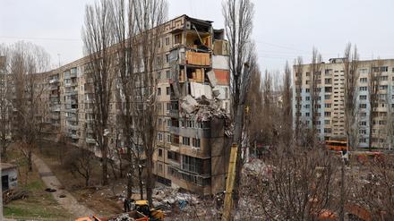 Zerstörte Gebäude in Odessa, Ukraine. Die USA soll sich im Herbst 2022 auf einen russischen Atomangriff vorbereitet haben. 