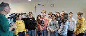 Das Projekt Blockbox der Musikschule-Marzahn Hellersdorf mit Kindern der Grundschule an der Geißenweide.