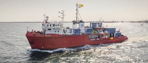Ein Seenotretterschiff der Organisation „Sea-Eye“.