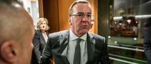 Bundesverteidigungsministers Boris Pistorius (SPD) im Ausschuss am Montagabend