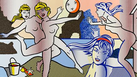 Roy Lichtenstein Badeszene mit Seestern, 1995 Öl, Acryl und Bleistift auf Leinwand Fondation Beyeler, Riehen/Basel, Sammlung Beyeler © Estate of Roy Lichtenstein/Bildrecht, Wien 2024 Foto: Robert Bayer Roy 