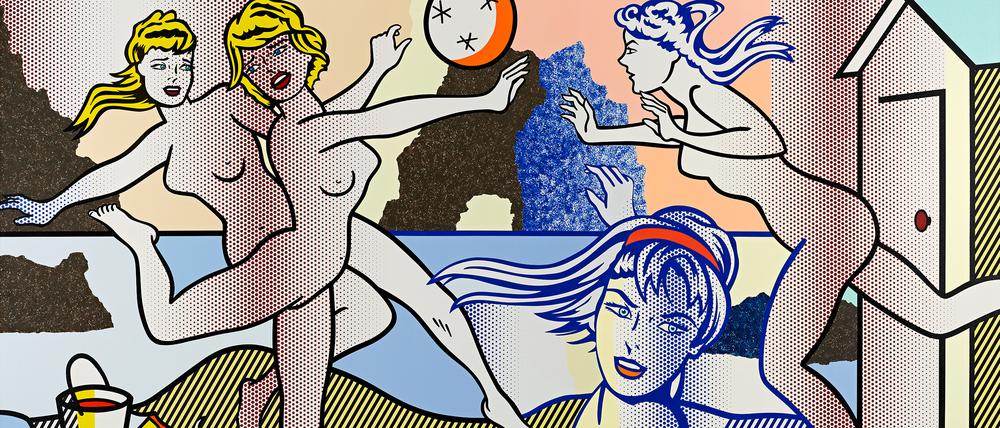 Roy Lichtenstein Badeszene mit Seestern, 1995 Öl, Acryl und Bleistift auf Leinwand Fondation Beyeler, Riehen/Basel, Sammlung Beyeler © Estate of Roy Lichtenstein/Bildrecht, Wien 2024 Foto: Robert Bayer Roy 