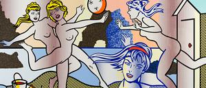 Roy Lichtenstein Badeszene mit Seestern, 1995 Öl, Acryl und Bleistift auf Leinwand Fondation Beyeler, Riehen/Basel, Sammlung Beyeler © Estate of Roy Lichtenstein/Bildrecht, Wien 2024 Foto: Robert Bayer Roy 
