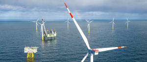 Der Offshore-Windpark Riffgat rund 15 Kilometer nördlich der Insel Borkum. 