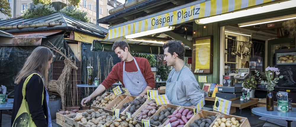 Das Caspar-Plautz-Standl am Viktualienmarkt.