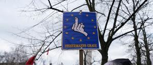 Frust auf die EU bei einem Bauernprotest in Warschau