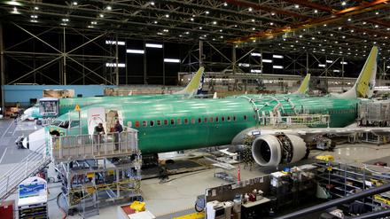 Eine Boeing 737 Max-9 ist in der Produktion. 