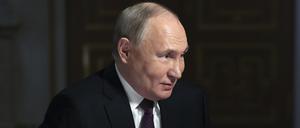 Der russische Präsident Wladimir Putin am 12. März in Moskau während eines Interviews.