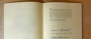 75 Jahre Grundgesetz: Faksimile des Original-Grundgesetzes von 1949.