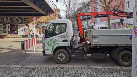 Hier gehts nicht weiter: Die inzwischen gesperrte Stadthausstraße im Kaskelkiez in Lichtenberg.