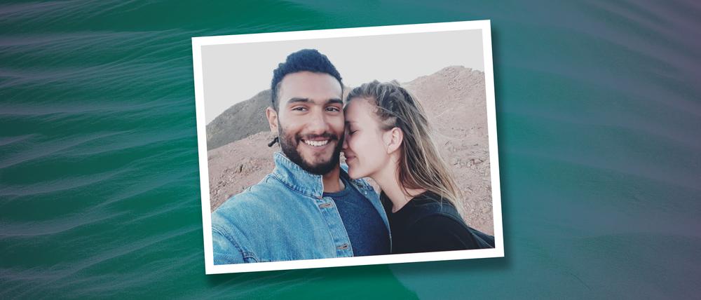 Ein Foto aus glücklichen Zeiten: Badr und Elena Arm in Arm.