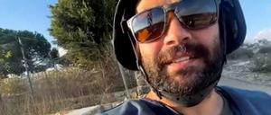 Ein Selfie von Issam Abdallah an dem Ort an der libanesisch-israelischen Grenze, wo er später getötet wurde. 