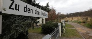 Straße „Zu den drei Mohren“ in Potsdam Neu Fahrland.