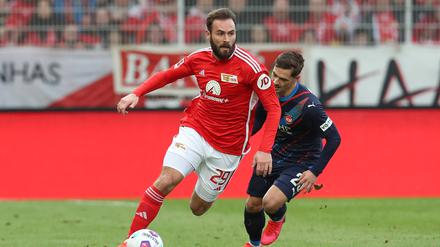 Lucas Tousart (l.) will mit Union unbedingt die Klasse halten. Mit Hertha BSC ist ihm das nicht gelungen.