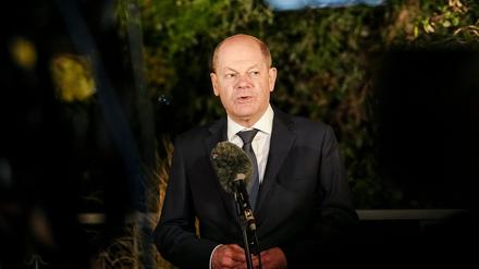 Bundeskanzler Olaf Scholz (SPD) in Jerusalem.