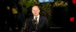 Bundeskanzler Olaf Scholz (SPD) in Jerusalem.