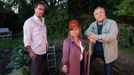 Bewährtes Team, Jan Josef Liefers, Christine Urspruch und Axel Prahl. 