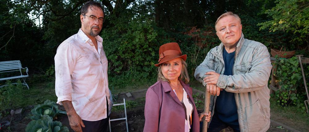 Bewährtes Team, Jan Josef Liefers, Christine Urspruch und Axel Prahl. 