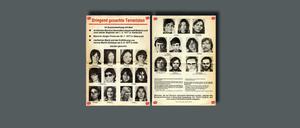 RAF-Fahndungsplakat von 1977. Die Verhaftung der Ex-RAF-Terroristin Daniela Klette ruft die Konfrontationen zwischen der er Rote Armee Fraktion (RAF) und dem deutschen Staat wieder ins Gedächtnis.