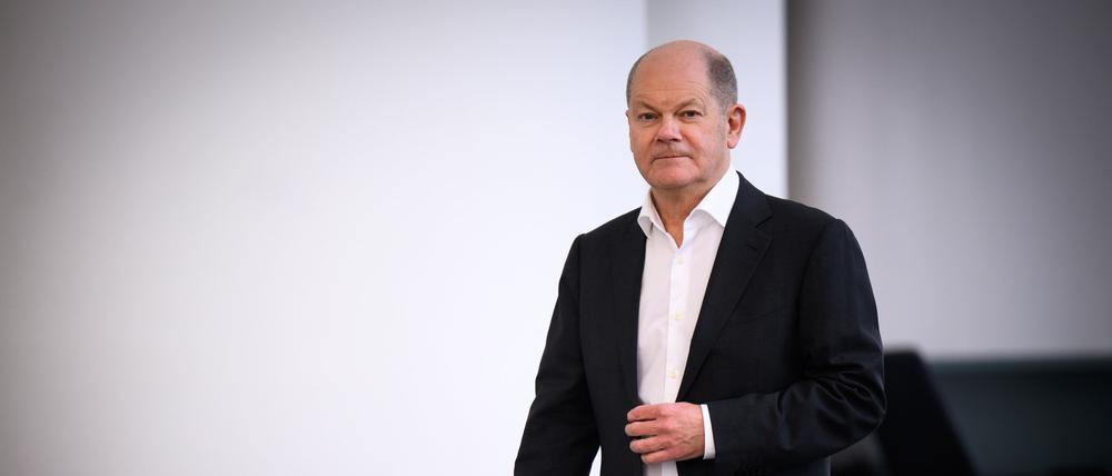 Bundeskanzler Olaf Scholz (SPD) kommt zur konstituierenden Sitzung des Expertenrates „Gesundheit und Resilienz“.