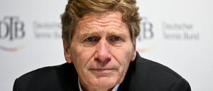 Dietloff von Arnim, Präsident des Deutschen Tennis Bundes (DTB), während einer Pressekonferenz. 