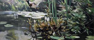 „Uferlandschaft“ heißt eines der Sommerbilder von Karl Hagemeister in der Ausstellung „Die Natur ist groß“.