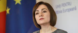 Moldovan President Maia Sandu attends a news conference in Chisinau, Moldova, March 18, 2024.  REUTERS/Vladislav Culiomza 