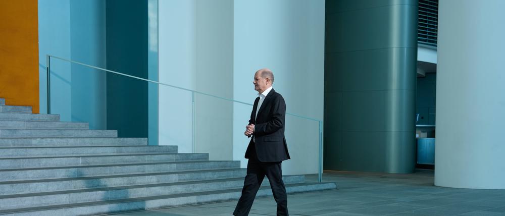 Lässt sich dieser Mann entschlüsseln? Bundeskanzler Olaf Scholz diese Woche im Kanzleramt.