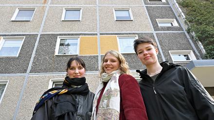 Lucie Hübner, Maxi Hille und Meike Michel sind Teil des Projekts „Im Schatten der Platte“