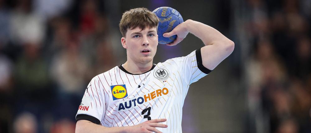 Nils Lichtlein bei der deutschen Handball-Nationalmannschaft. 