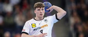Nils Lichtlein bei der deutschen Handball-Nationalmannschaft. 
