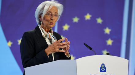 EZB-Präsidentin Christine Lagarde auf einer Pressekonferenz der EZB Anfang März.