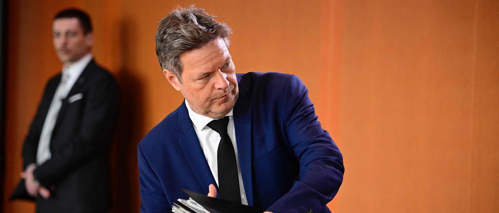 Wirtschaftsminister Robert Habeck am Mittwoch im Bundeskabinett.