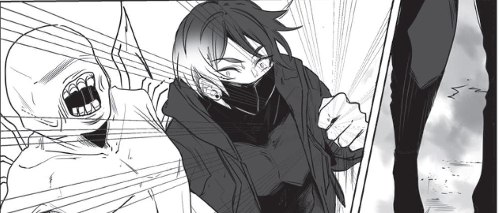 Eine Szene aus dem Manga „Monster Forest“ von Ren M. Pape.